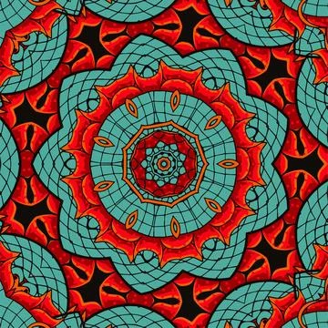 Seamless pattern ethnic boho art mandala asian vector Illustrazione stock