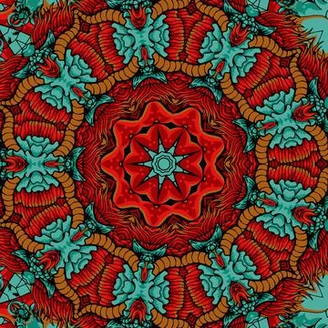 Seamless pattern ethnic boho art mandala asian vector Stock Illustration