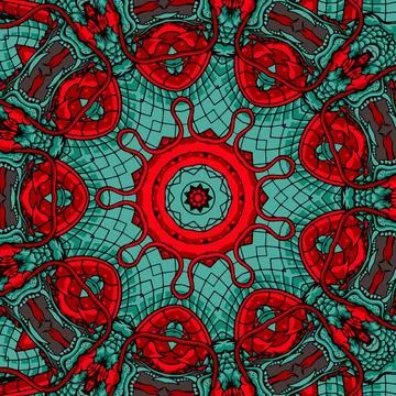 Seamless pattern ethnic boho art mandala asian vector Illustrazione stock