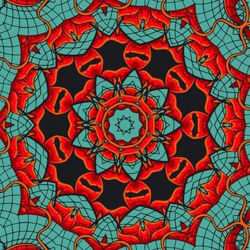 Seamless pattern ethnic boho art mandala asian vector Stock Illustration