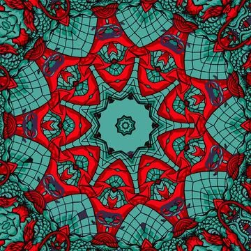 Seamless pattern ethnic boho art mandala asian vector 스톡 일러스트