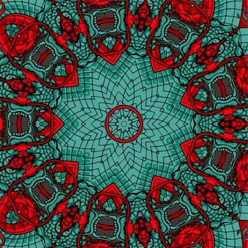 Seamless pattern ethnic boho art mandala asian vector イラスト素材