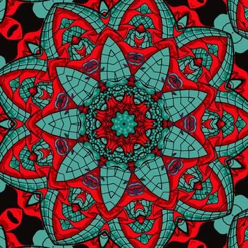 Seamless pattern ethnic boho art mandala asian vector Stock Illustration