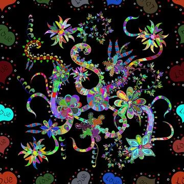 Seamless pattern ethnic design. Textile print for bed linen, jacket, package des Stock Illustration