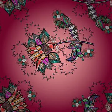 Seamless pattern ethnic design. Textile print for bed linen, jacket, package des Stock Illustration