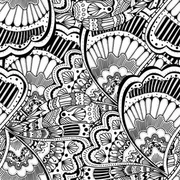 Seamless pattern with ethnic elements Illustrazione stock