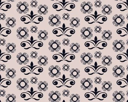 Seamless pattern with ethnic elements, reminiscent of ancient Russian paint.. Illustrazione stock