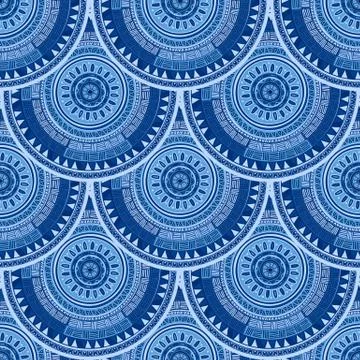 Seamless pattern with ethnic motif Stock Illustration