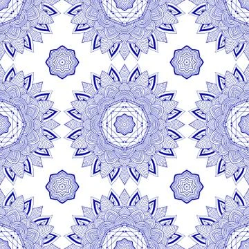 Seamless pattern in ethnic vintage boho style Stock Illustration