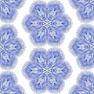 Seamless pattern in ethnic vintage boho style Illustrazione stock