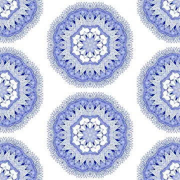 Seamless pattern in ethnic vintage boho style Stock Illustration