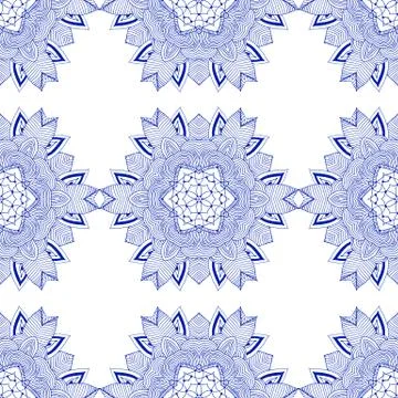 Seamless pattern in ethnic vintage boho style Illustrazione stock