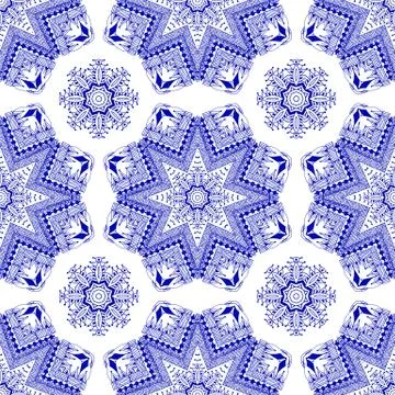 Seamless pattern in ethnic vintage boho style Stock Illustration