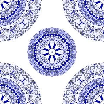 Seamless pattern in ethnic vintage boho style Illustrazione stock