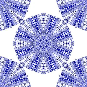 Seamless pattern in ethnic vintage boho style 스톡 일러스트