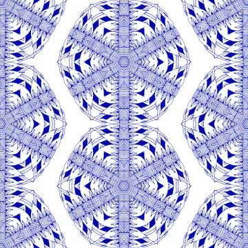 Seamless pattern in ethnic vintage boho style Illustrazione stock