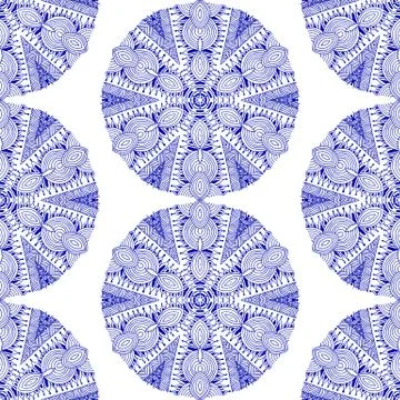Seamless pattern in ethnic vintage boho style Stock Illustration
