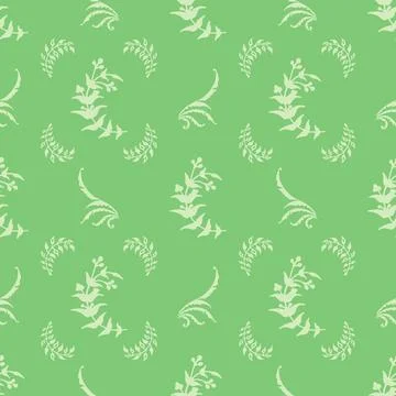 Seamless pattern of Eucalyptus palm fern different tree. Illustrazione stock