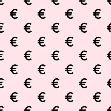 Seamless pattern with Euro sign icon vector,seamless pattern background. イラスト素材