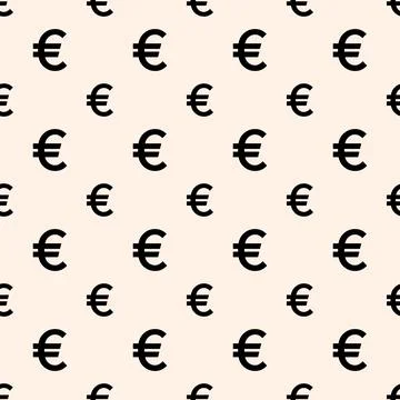Seamless pattern with Euro symbol icon vector,seamless pattern background. 스톡 일러스트