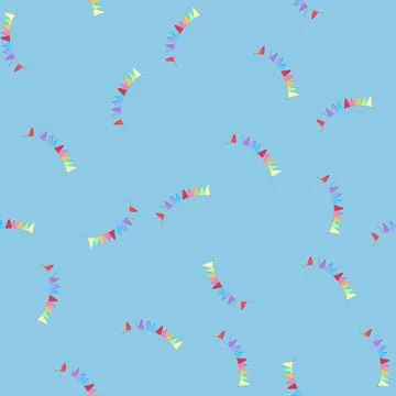 Seamless pattern event birthday flags cartoon vector 스톡 일러스트