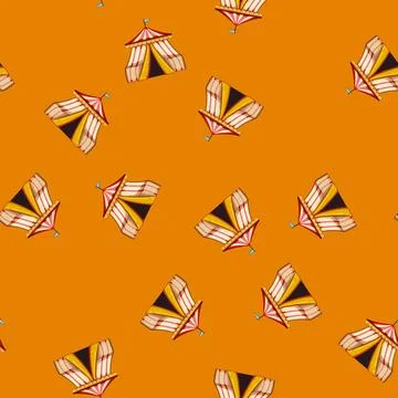 Seamless pattern event circus tent cartoon vector イラスト素材
