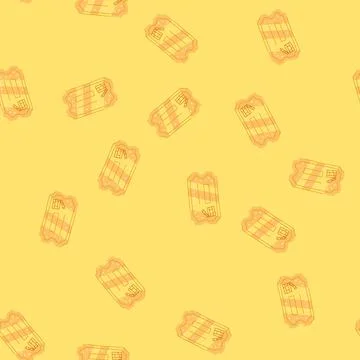 Seamless pattern event golden ticket cartoon vector Ilustración de archivo