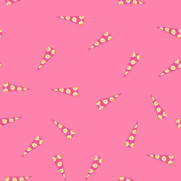 Seamless pattern event party hat cartoon vector Stock Illustration