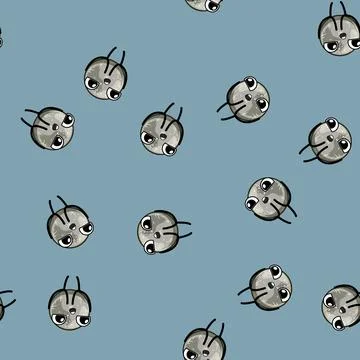 Seamless pattern event retro music character cartoon vector Stock Illustration