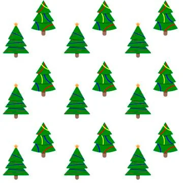 Seamless pattern evergreen tree to new year and christmas holiday Stock Illustration