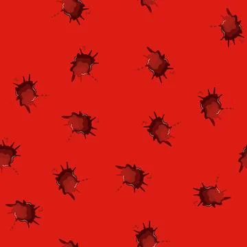 Seamless pattern evidence blood stain cartoon vector Stock Illustration