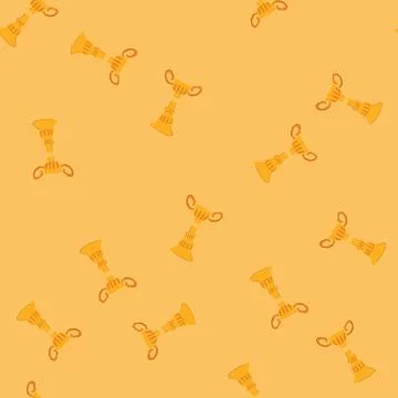 Seamless pattern excellence gold trophy cartoon vector Stock Illustration