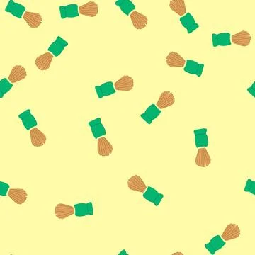 Seamless pattern exfoliate shaving brush cartoon vector Stock Illustration
