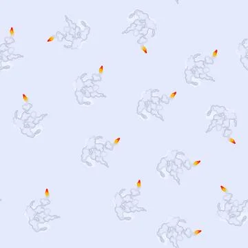 Seamless pattern exhaust rocket smoke trail cartoon vector イラスト素材