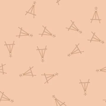 Seamless pattern exhibition easel cartoon vector Stock Illustration