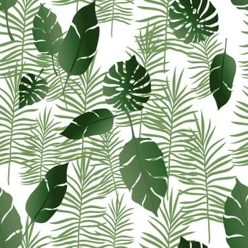 Seamless pattern exotic Stock Illustration