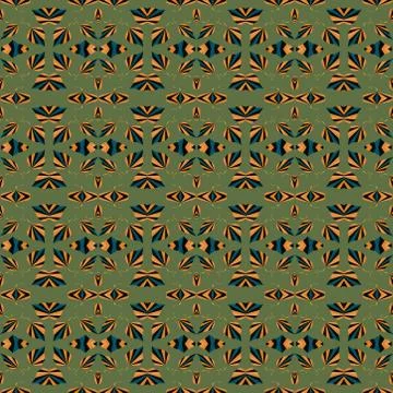 Seamless pattern exotic shapes with flowers and leaves plants Stock Illustration