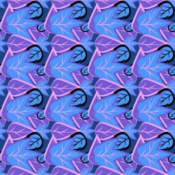 Seamless pattern exotic shapes with flowers and leaves plants Stock Illustration