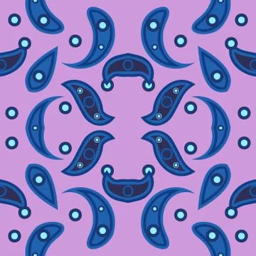 Seamless pattern exotic shapes with flowers and leaves plants Stock Illustration
