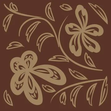 Seamless pattern exotic shapes with flowers and leaves plants Stock Illustration