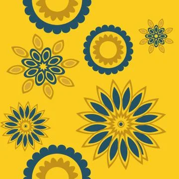 Seamless pattern exotic shapes with flowers and leaves plants Stock Illustration