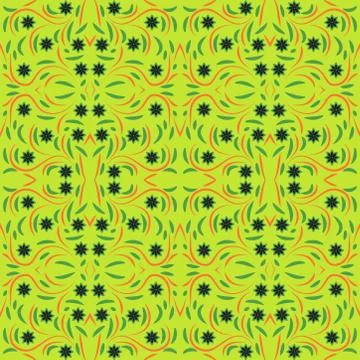 Seamless pattern exotic shapes with flowers and leaves plants Stock Illustration