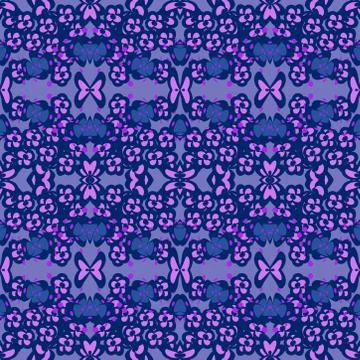 Seamless pattern exotic shapes with flowers and leaves plants Stock Illustration