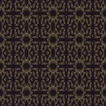 Seamless pattern exotic shapes with flowers and leaves plants Stock Illustration