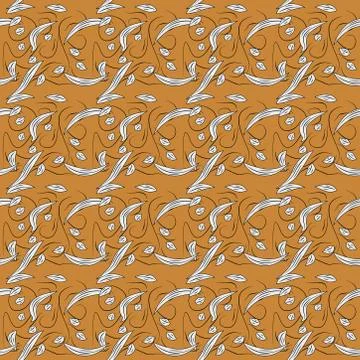 Seamless pattern exotic shapes with flowers and leaves plants Stock Illustration