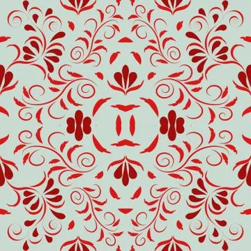 Seamless pattern exotic shapes with flowers and leaves plants Stock Illustration