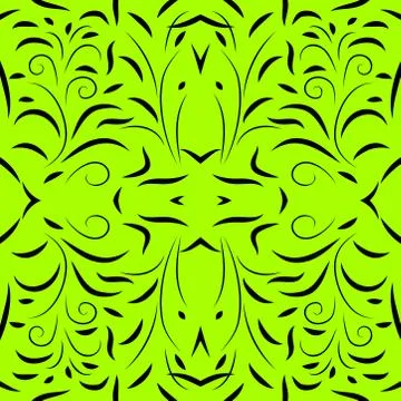 Seamless pattern exotic shapes with flowers and leaves plants Stock Illustration