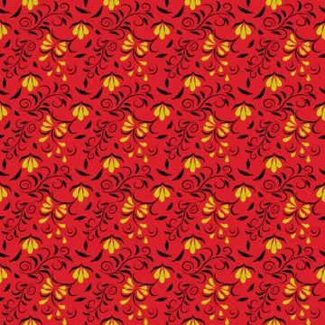 Seamless pattern exotic shapes with flowers and leaves plants Stock Illustration