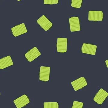 Seamless pattern expandable rolling luggage cartoon vector Stockillustratie