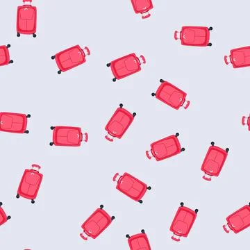 Seamless pattern expandable soft shell suitcase cartoon vector イラスト素材